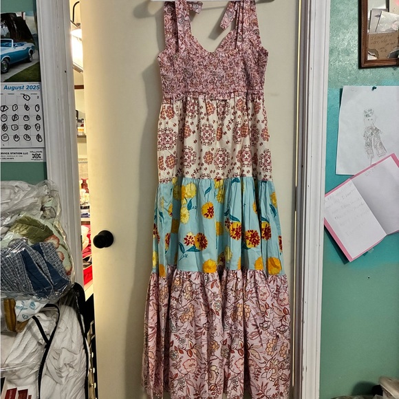 NWT Nanette Lepore Play Floral Maxi Dress Adjustable Shoulder Straps, Unlined - Picture 7 of 8